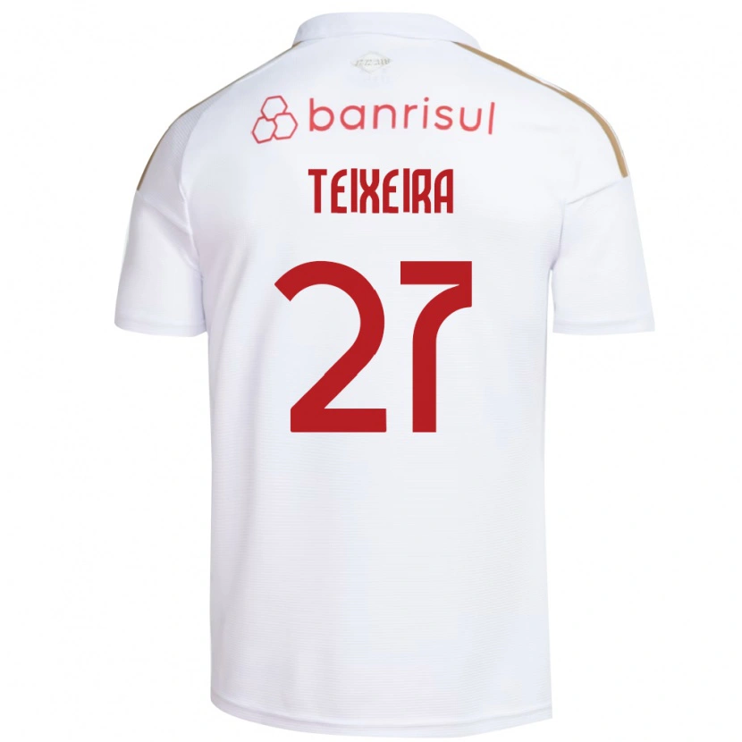 Danxen Børn Danny Teixeira #27 Hvid Rød Udebane Spillertrøjer 2026/27 Trøje T-Shirt