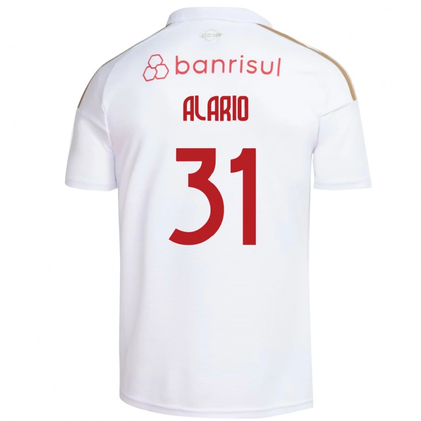 Danxen Børn Lucas Alario #31 Hvid Rød Udebane Spillertrøjer 2026/27 Trøje T-Shirt