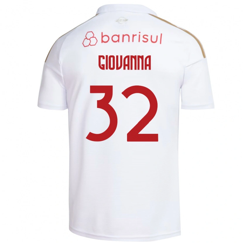 Danxen Børn Giulia Giovanna #32 Hvid Rød Udebane Spillertrøjer 2026/27 Trøje T-Shirt