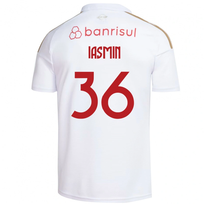 Danxen Børn Iasmin #36 Hvid Rød Udebane Spillertrøjer 2026/27 Trøje T-Shirt
