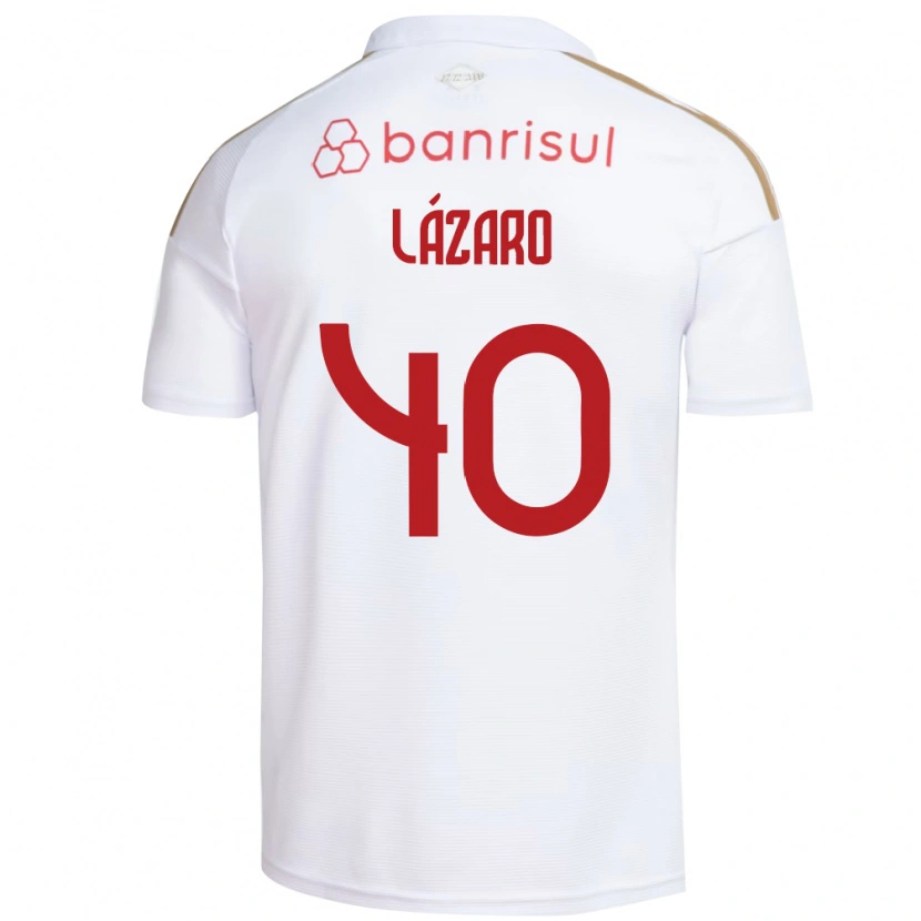 Danxen Børn Lázaro Gonçalves Do Nascimento Junior #40 Hvid Rød Udebane Spillertrøjer 2026/27 Trøje T-Shirt