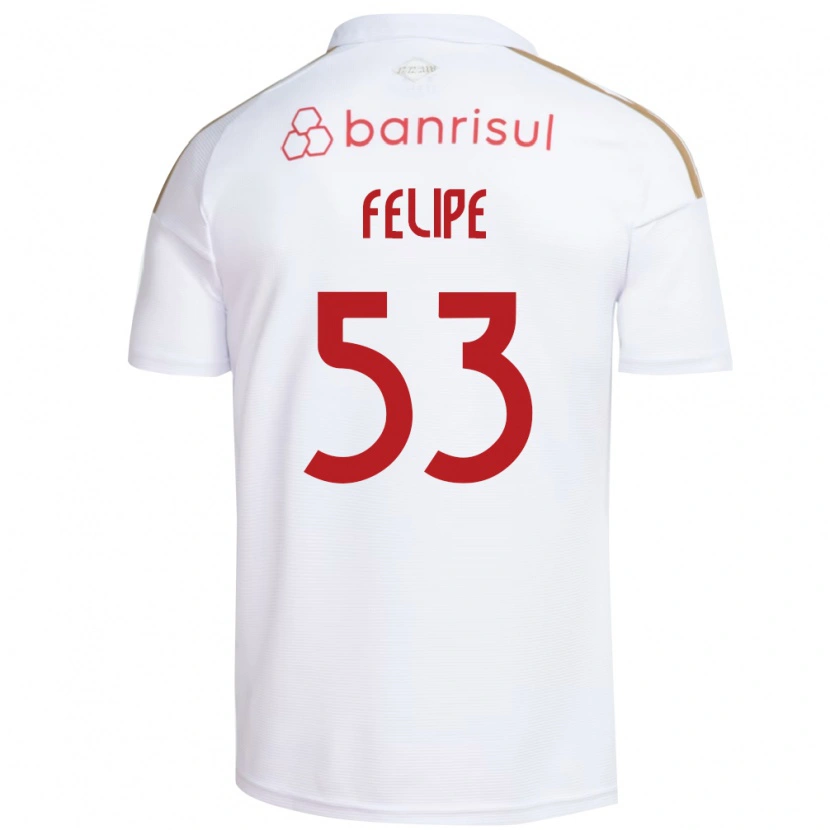 Danxen Børn Luiz Felipe #53 Hvid Rød Udebane Spillertrøjer 2026/27 Trøje T-Shirt