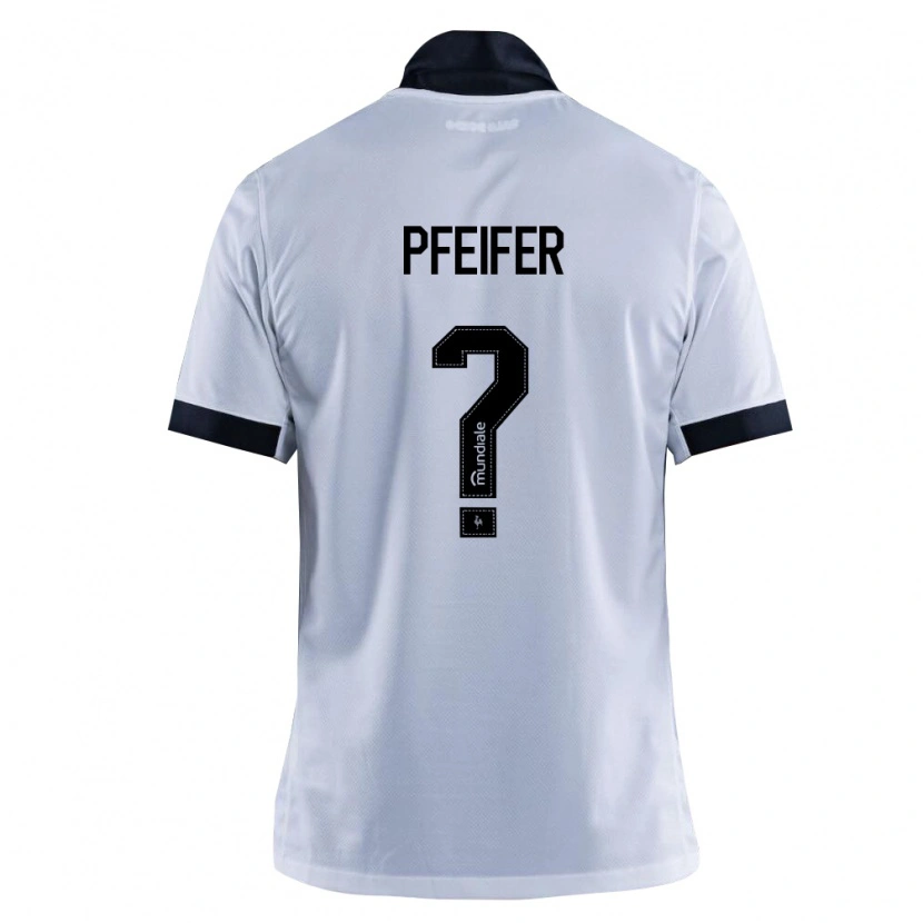 Danxen Børn Gabriel Pfeifer #0 Sort Hvid Udebane Spillertrøjer 2026/27 Trøje T-Shirt