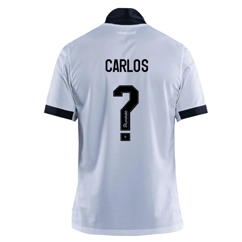 Danxen Børn Luiz Carlos #0 Sort Hvid Udebane Spillertrøjer 2026/27 Trøje T-Shirt