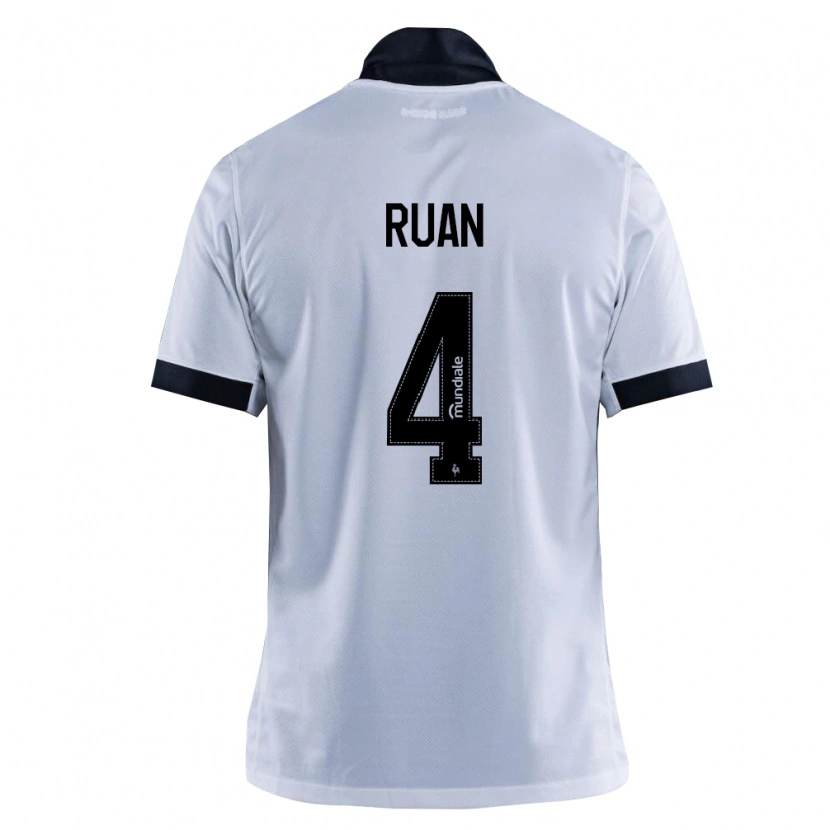 Danxen Børn Ruan Tressoldi Netto #4 Sort Hvid Udebane Spillertrøjer 2026/27 Trøje T-Shirt