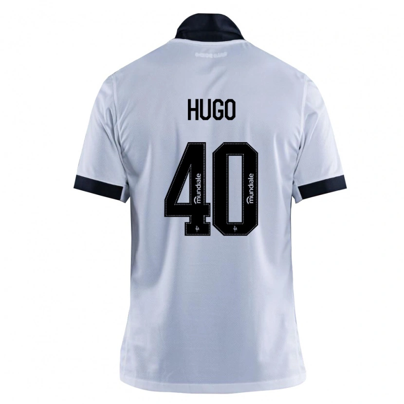 Danxen Børn Victor Hugo #40 Sort Hvid Udebane Spillertrøjer 2026/27 Trøje T-Shirt