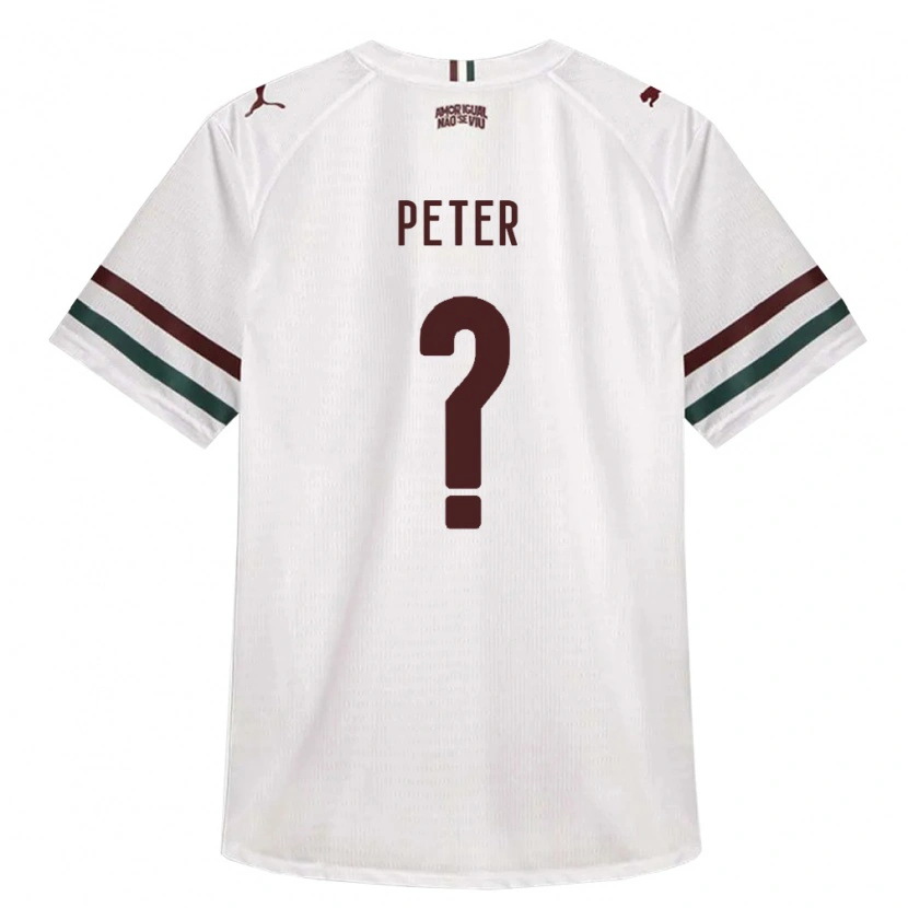 Danxen Børn Peter Carvalho Dos Santos #0 Hvid Grøn Vinrød Udebane Spillertrøjer 2026/27 Trøje T-Shirt
