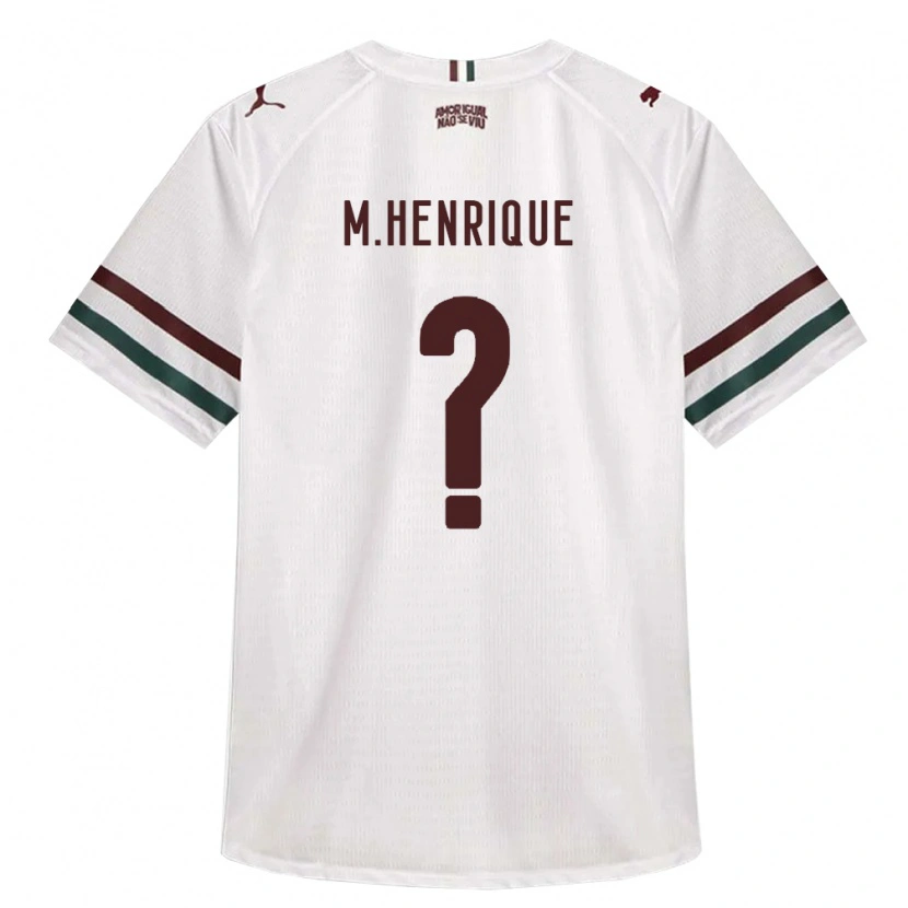 Danxen Børn Miguel Henrique #0 Hvid Grøn Vinrød Udebane Spillertrøjer 2026/27 Trøje T-Shirt
