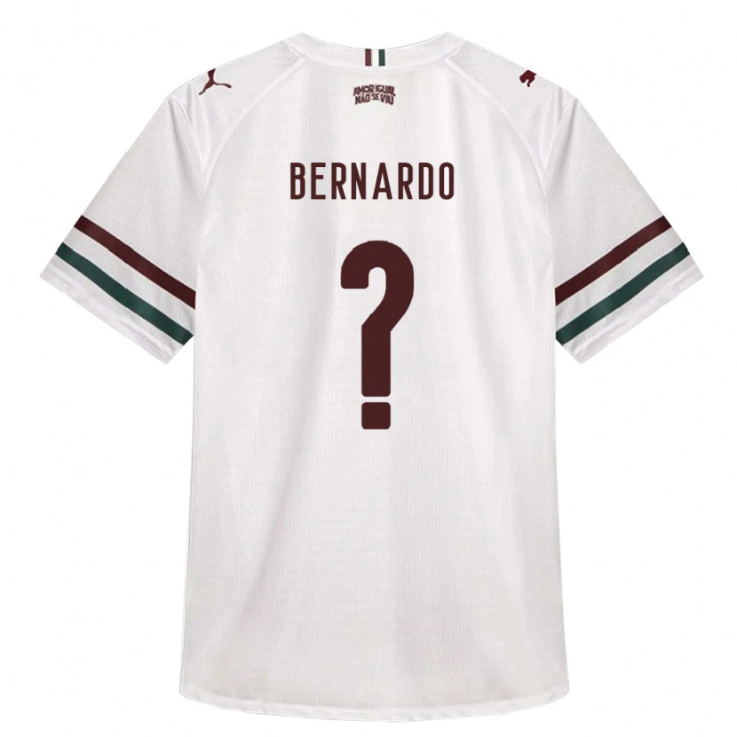 Danxen Børn Bernardo André Goulart Gil Alcantara #0 Hvid Grøn Vinrød Udebane Spillertrøjer 2026/27 Trøje T-Shirt