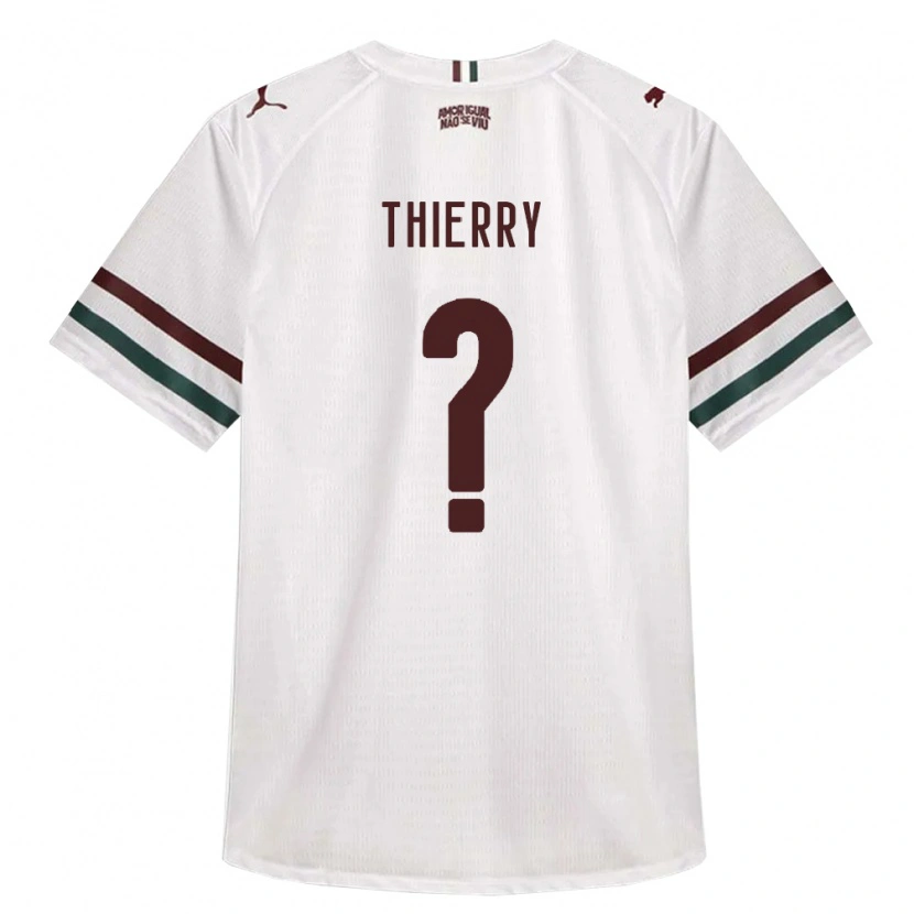 Danxen Børn Thierry Hanrry Costa Chaves #0 Hvid Grøn Vinrød Udebane Spillertrøjer 2026/27 Trøje T-Shirt