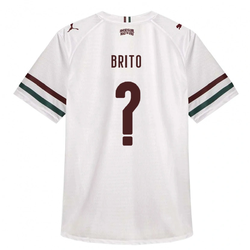 Danxen Børn Luan Brito #0 Hvid Grøn Vinrød Udebane Spillertrøjer 2026/27 Trøje T-Shirt