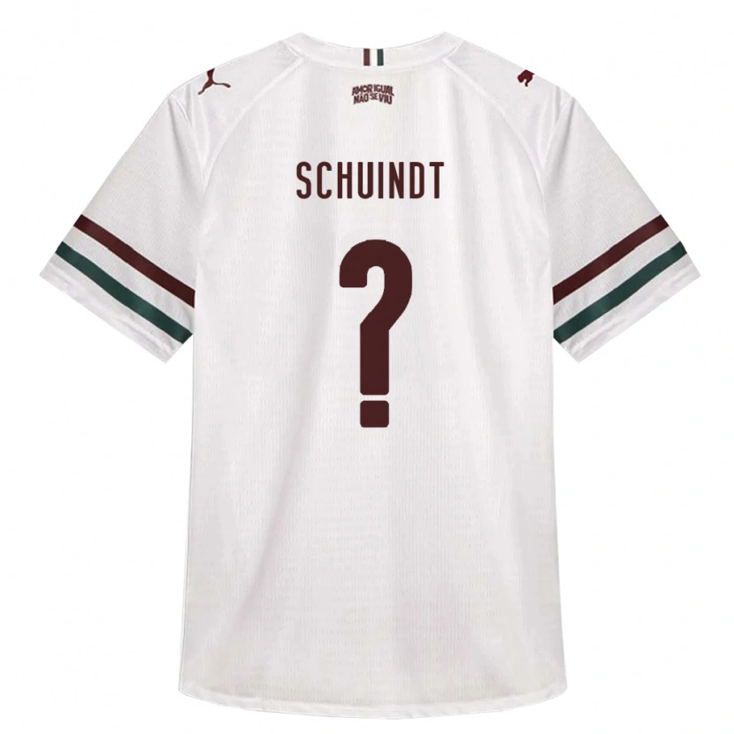 Danxen Børn Davi Schuindt #0 Hvid Grøn Vinrød Udebane Spillertrøjer 2026/27 Trøje T-Shirt