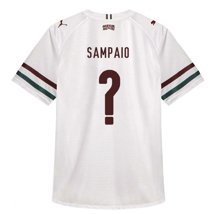Danxen Børn Miguel Sampaio #0 Hvid Grøn Vinrød Udebane Spillertrøjer 2026/27 Trøje T-Shirt