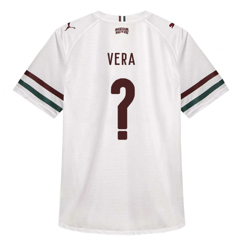 Danxen Børn Miguel Vera #0 Hvid Grøn Vinrød Udebane Spillertrøjer 2026/27 Trøje T-Shirt