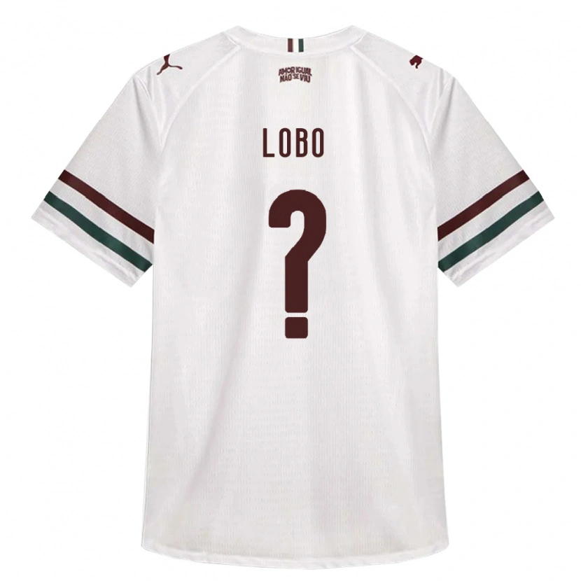 Danxen Børn Gustavo Lobo #0 Hvid Grøn Vinrød Udebane Spillertrøjer 2026/27 Trøje T-Shirt