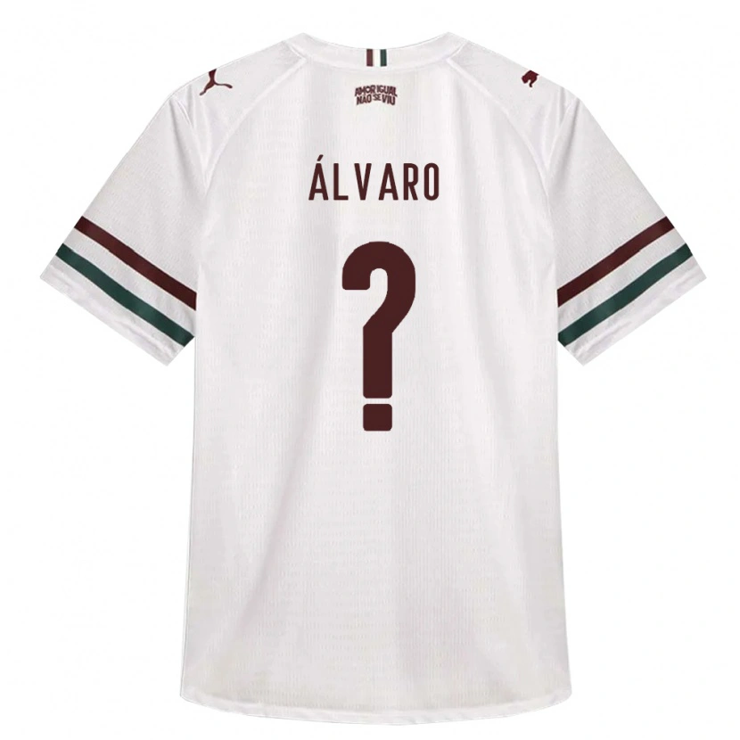 Danxen Børn Álvaro #0 Hvid Grøn Vinrød Udebane Spillertrøjer 2026/27 Trøje T-Shirt