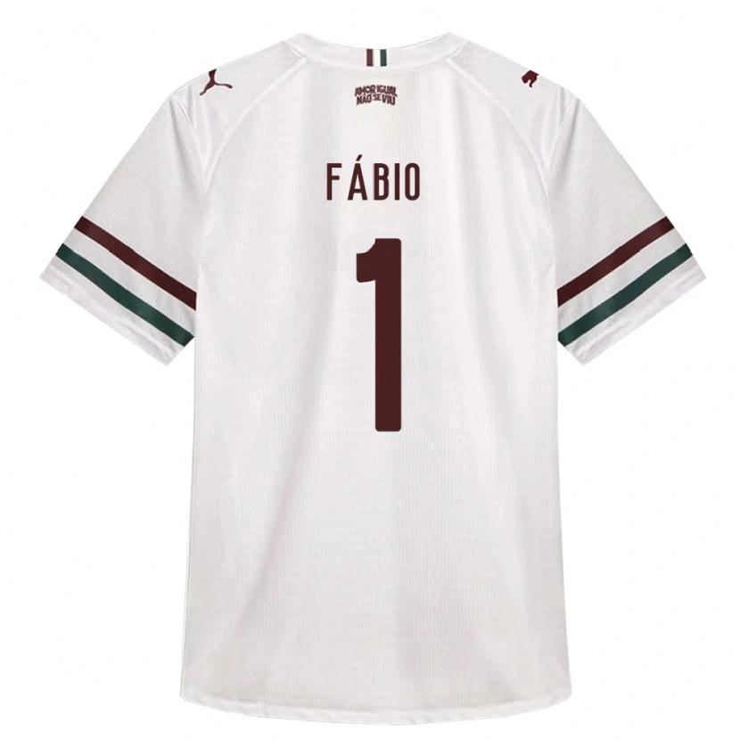 Danxen Børn Fábio Deivson Lopes Maciel #1 Hvid Grøn Vinrød Udebane Spillertrøjer 2026/27 Trøje T-Shirt