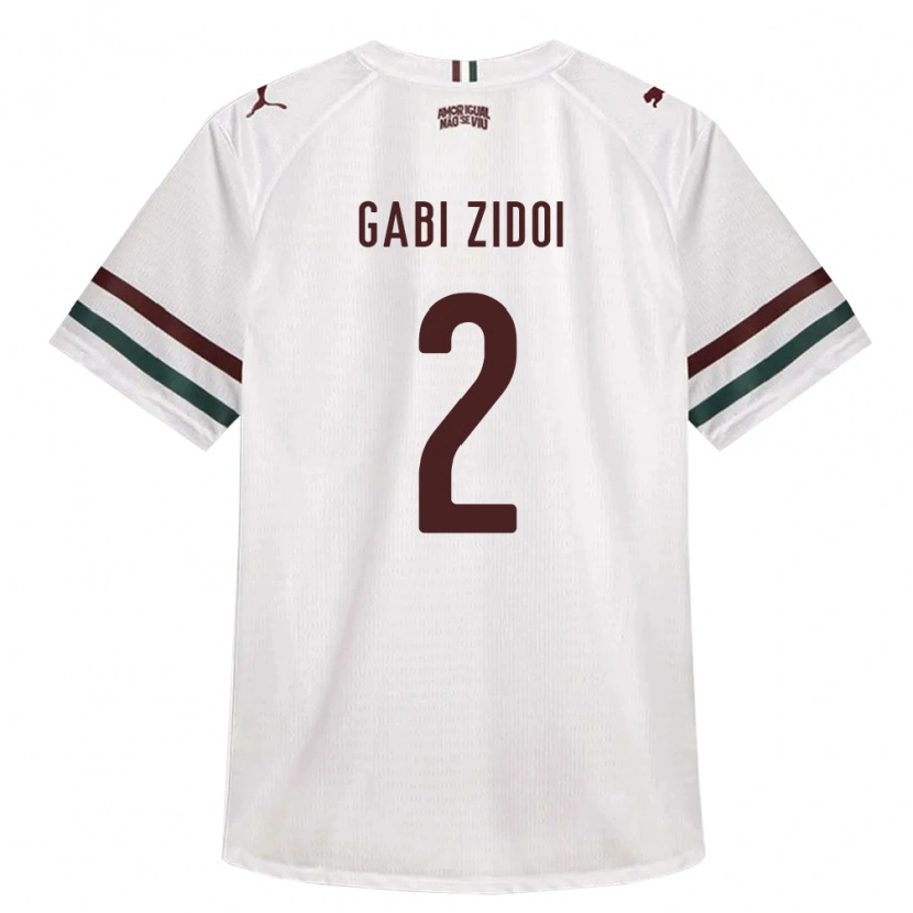 Danxen Børn Gabi Zidoi #2 Hvid Grøn Vinrød Udebane Spillertrøjer 2026/27 Trøje T-Shirt