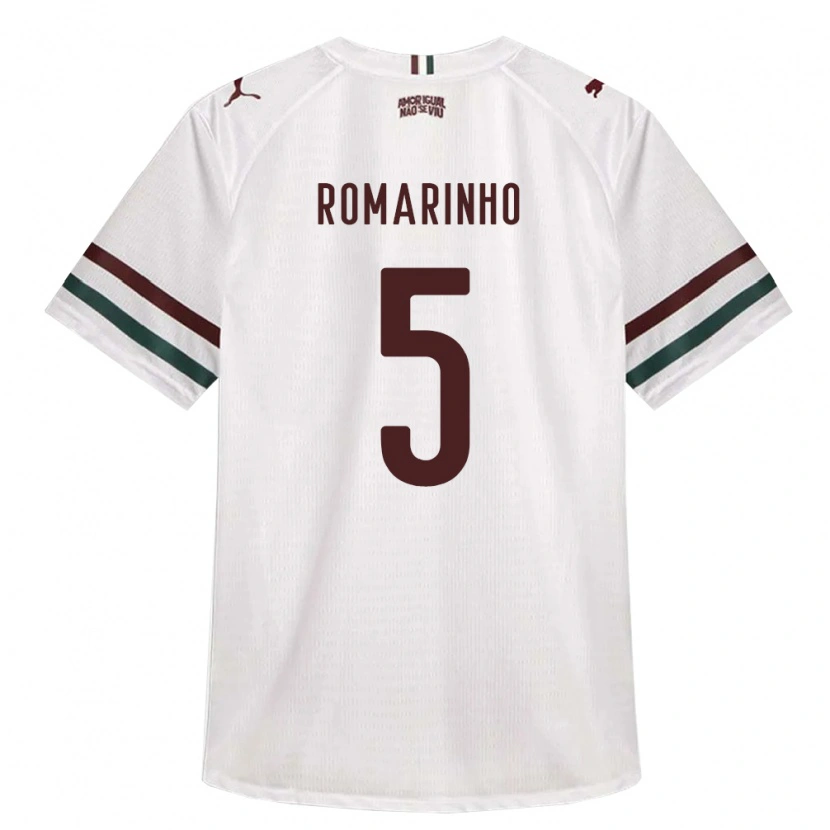 Danxen Børn Romarinho #5 Hvid Grøn Vinrød Udebane Spillertrøjer 2026/27 Trøje T-Shirt