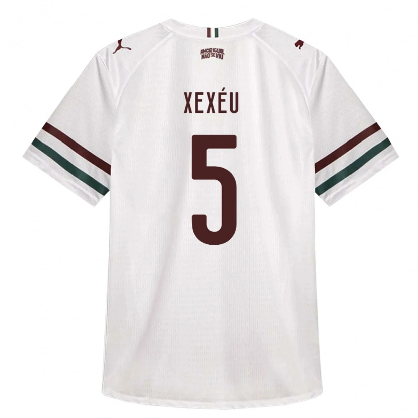 Danxen Børn Xexéu #5 Hvid Grøn Vinrød Udebane Spillertrøjer 2026/27 Trøje T-Shirt