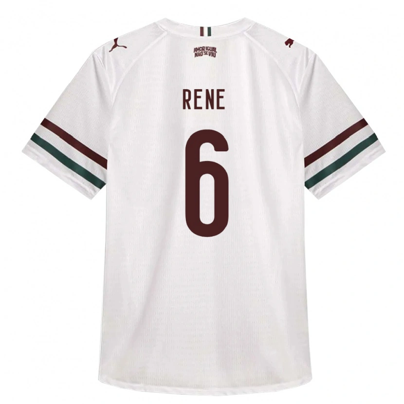 Danxen Børn Renê Rodrigues Martins #6 Hvid Grøn Vinrød Udebane Spillertrøjer 2026/27 Trøje T-Shirt