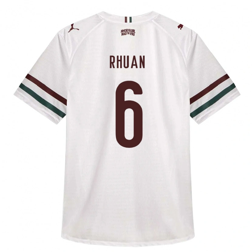 Danxen Børn Rhuan Wallace Stoeberl Barboza #6 Hvid Grøn Vinrød Udebane Spillertrøjer 2026/27 Trøje T-Shirt