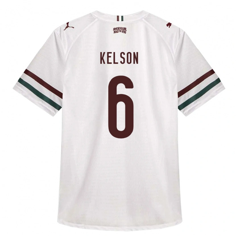Danxen Børn Francisco Kelson Silva De Sousa #6 Hvid Grøn Vinrød Udebane Spillertrøjer 2026/27 Trøje T-Shirt