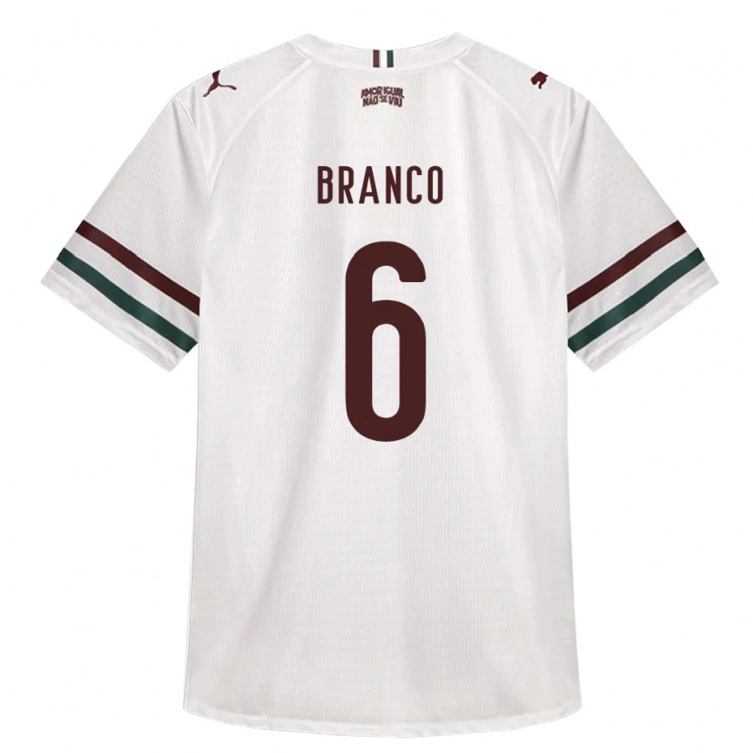 Danxen Børn Nath Branco #6 Hvid Grøn Vinrød Udebane Spillertrøjer 2026/27 Trøje T-Shirt