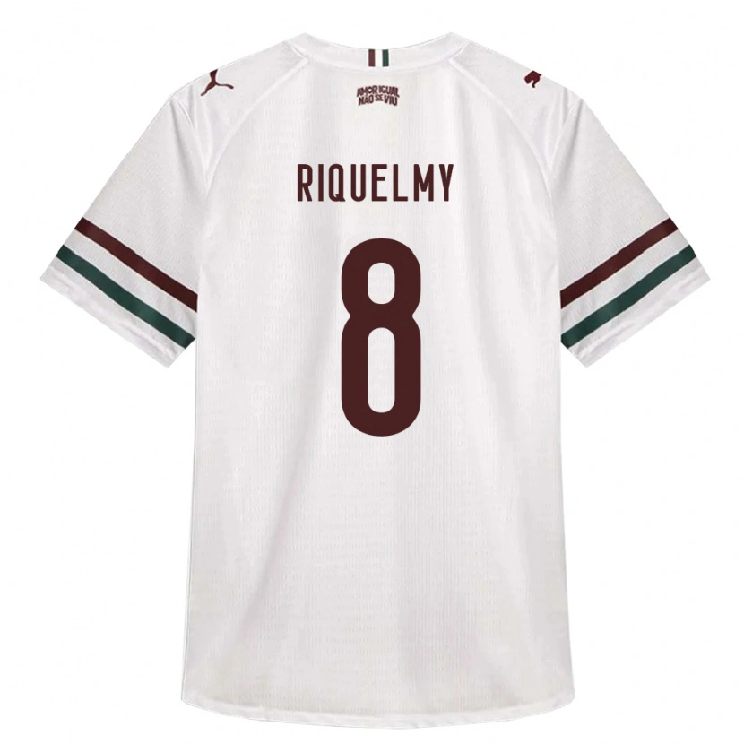 Danxen Børn Riquelmy Tavares #8 Hvid Grøn Vinrød Udebane Spillertrøjer 2026/27 Trøje T-Shirt