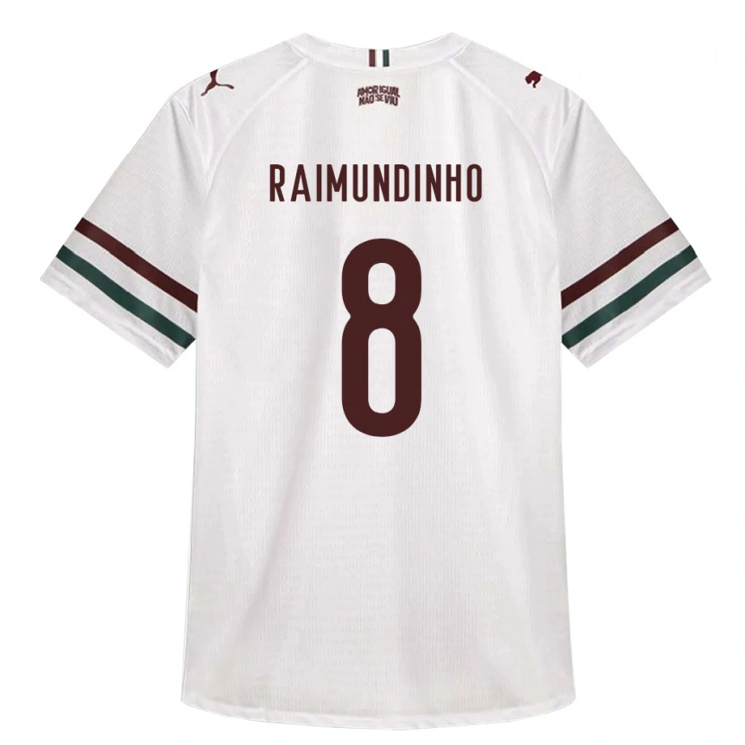 Danxen Børn Raimundinho #8 Hvid Grøn Vinrød Udebane Spillertrøjer 2026/27 Trøje T-Shirt