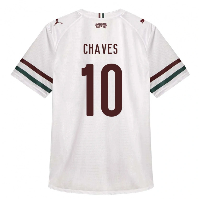 Danxen Børn Carol Chaves #10 Hvid Grøn Vinrød Udebane Spillertrøjer 2026/27 Trøje T-Shirt