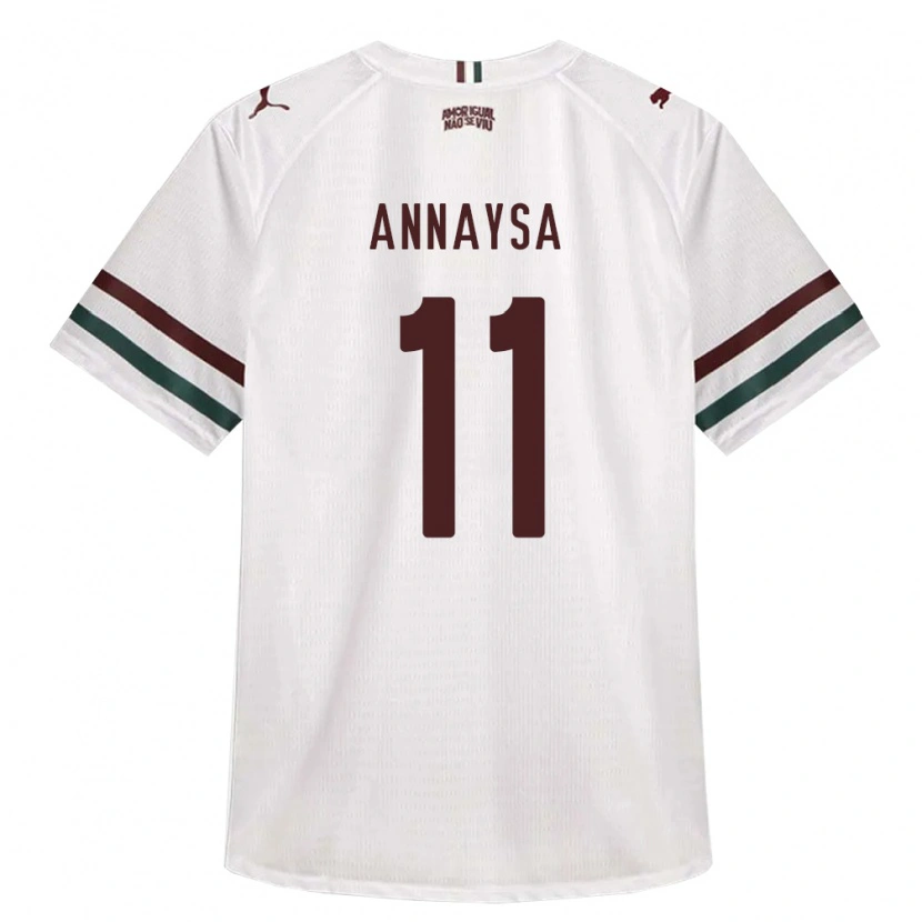 Danxen Børn Annaysa #11 Hvid Grøn Vinrød Udebane Spillertrøjer 2026/27 Trøje T-Shirt