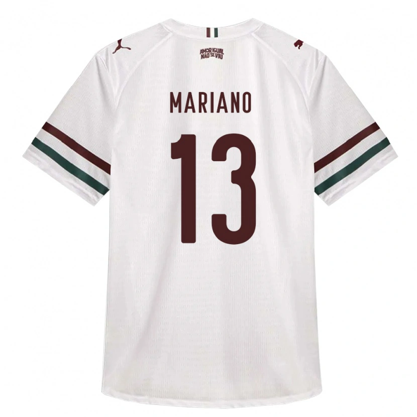 Danxen Børn Mariano Matheus Silva Batista #13 Hvid Grøn Vinrød Udebane Spillertrøjer 2026/27 Trøje T-Shirt