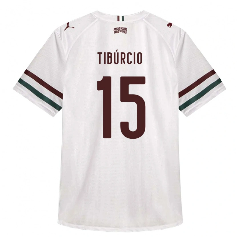 Danxen Børn Brenno Tibúrcio #15 Hvid Grøn Vinrød Udebane Spillertrøjer 2026/27 Trøje T-Shirt