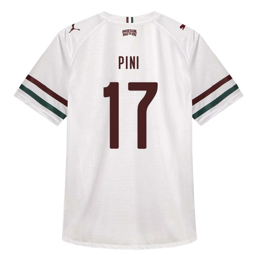 Danxen Børn Camila Pini #17 Hvid Grøn Vinrød Udebane Spillertrøjer 2026/27 Trøje T-Shirt