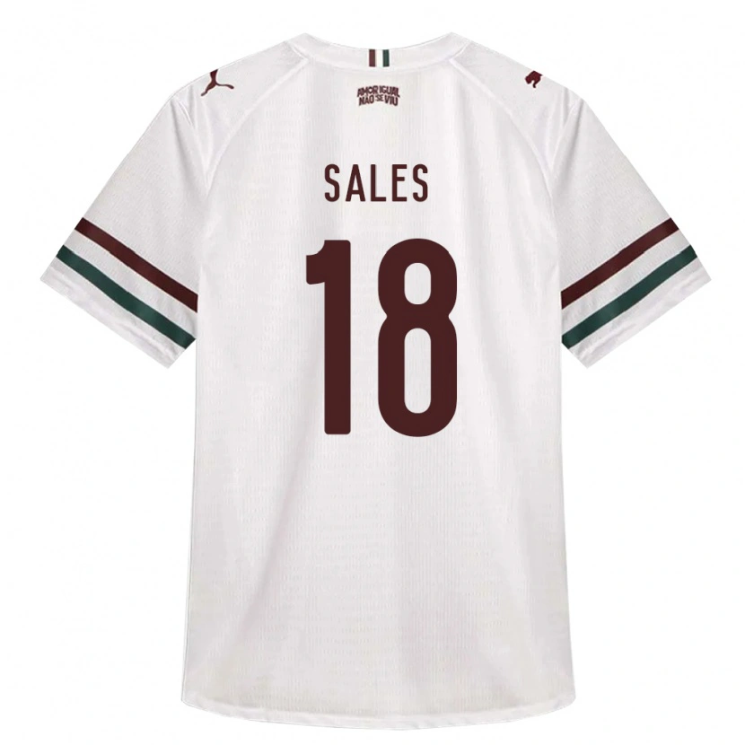 Danxen Børn Ruan Sales #18 Hvid Grøn Vinrød Udebane Spillertrøjer 2026/27 Trøje T-Shirt