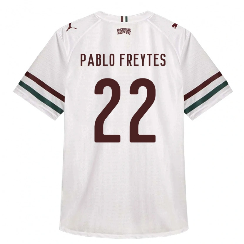 Danxen Børn Juan Pablo Freytes #22 Hvid Grøn Vinrød Udebane Spillertrøjer 2026/27 Trøje T-Shirt
