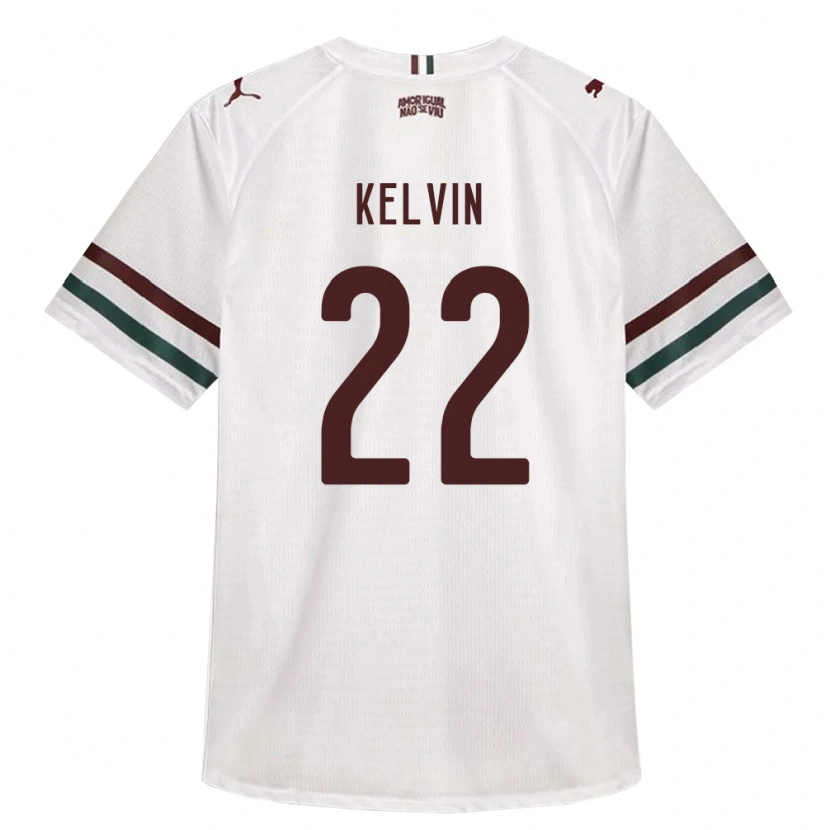 Danxen Børn Kelvin Moreira Sandim #22 Hvid Grøn Vinrød Udebane Spillertrøjer 2026/27 Trøje T-Shirt