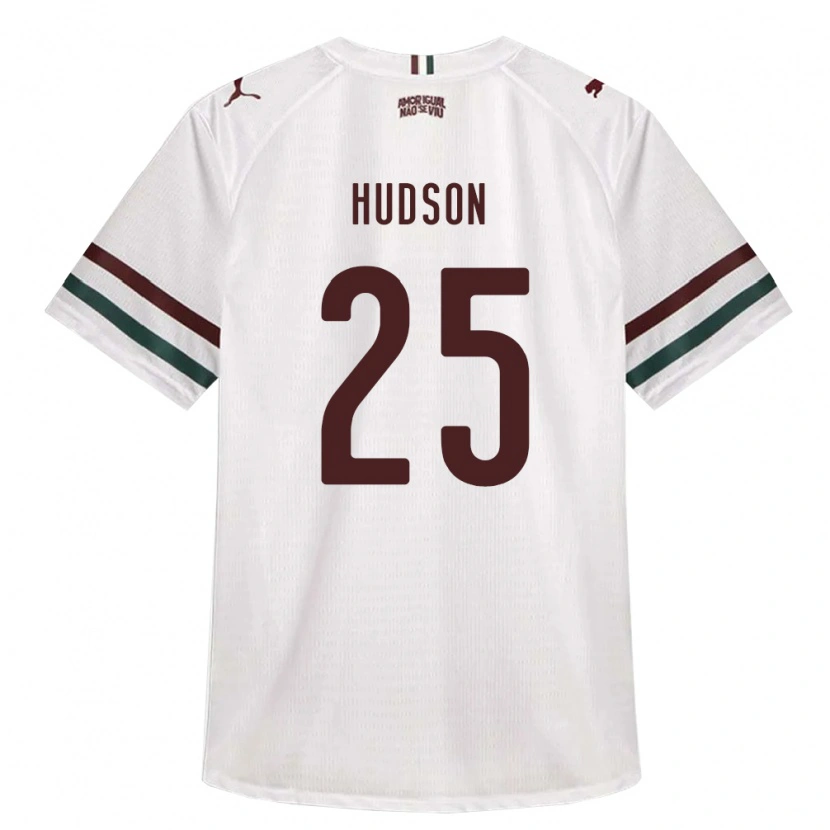 Danxen Børn Hudson #25 Hvid Grøn Vinrød Udebane Spillertrøjer 2026/27 Trøje T-Shirt