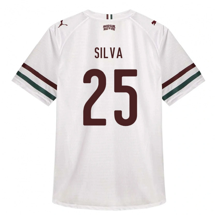 Danxen Børn Julia Silva #25 Hvid Grøn Vinrød Udebane Spillertrøjer 2026/27 Trøje T-Shirt