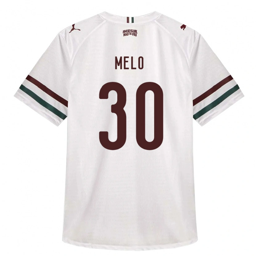 Danxen Børn Felipe Melo #30 Hvid Grøn Vinrød Udebane Spillertrøjer 2026/27 Trøje T-Shirt