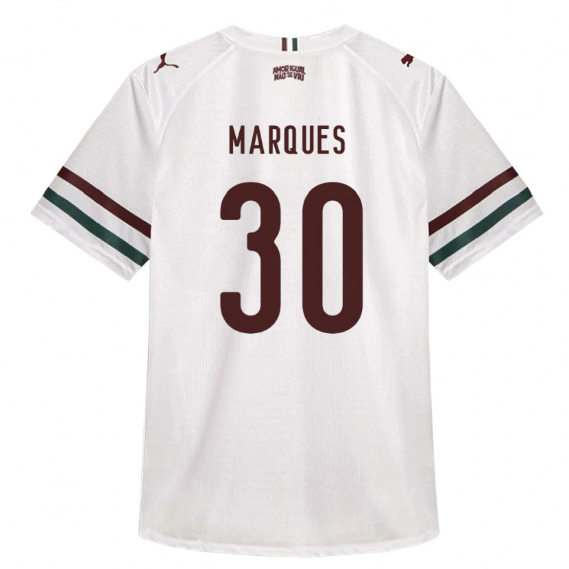 Danxen Børn Vero Marques #30 Hvid Grøn Vinrød Udebane Spillertrøjer 2026/27 Trøje T-Shirt