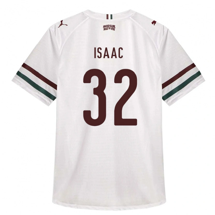 Danxen Børn Isaac #32 Hvid Grøn Vinrød Udebane Spillertrøjer 2026/27 Trøje T-Shirt