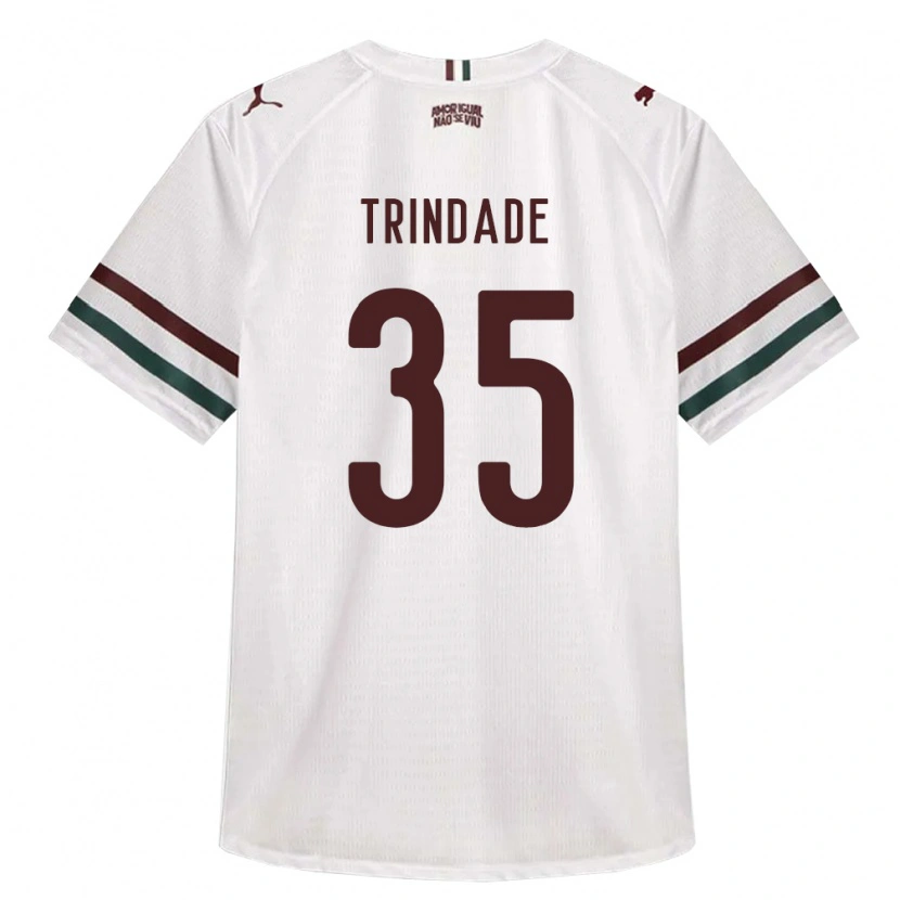 Danxen Børn Andre Trindade #35 Hvid Grøn Vinrød Udebane Spillertrøjer 2026/27 Trøje T-Shirt