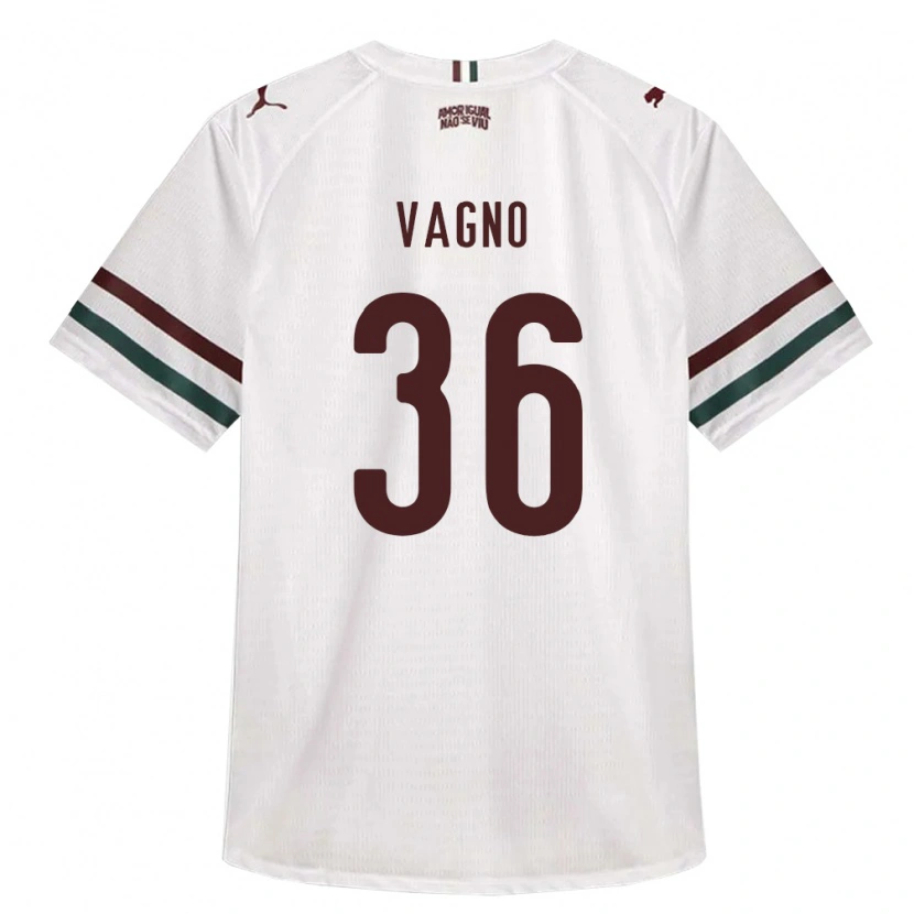 Danxen Børn Vagno De Sousa Brito Júnior #36 Hvid Grøn Vinrød Udebane Spillertrøjer 2026/27 Trøje T-Shirt