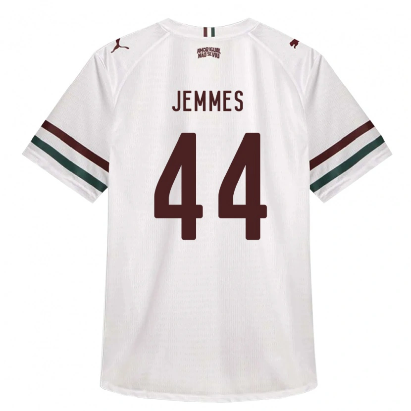 Danxen Børn Jemmes Bruno Ribeiro Da Silva #44 Hvid Grøn Vinrød Udebane Spillertrøjer 2026/27 Trøje T-Shirt