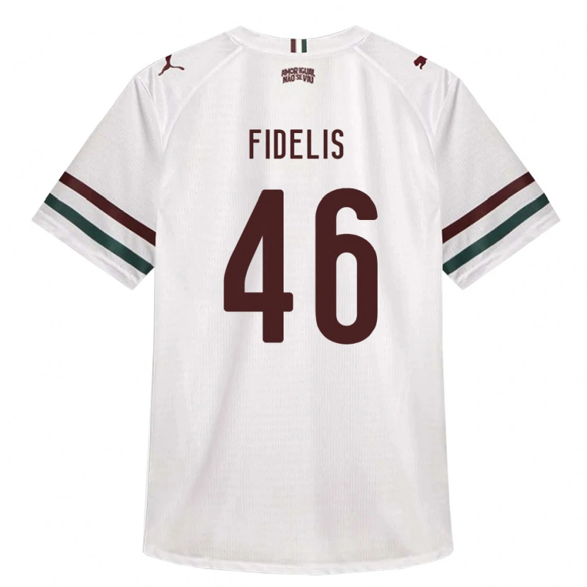Danxen Børn Julio Fidelis #46 Hvid Grøn Vinrød Udebane Spillertrøjer 2026/27 Trøje T-Shirt