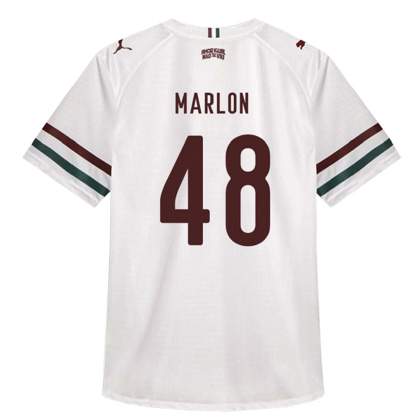 Danxen Børn Marlon Almeida Da Silva Ignacio #48 Hvid Grøn Vinrød Udebane Spillertrøjer 2026/27 Trøje T-Shirt