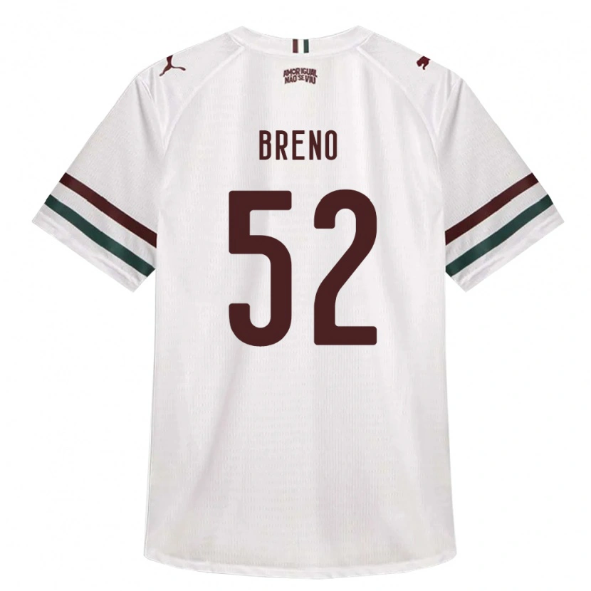 Danxen Børn Breno De Souza Britez Da Rocha Cunha #52 Hvid Grøn Vinrød Udebane Spillertrøjer 2026/27 Trøje T-Shirt