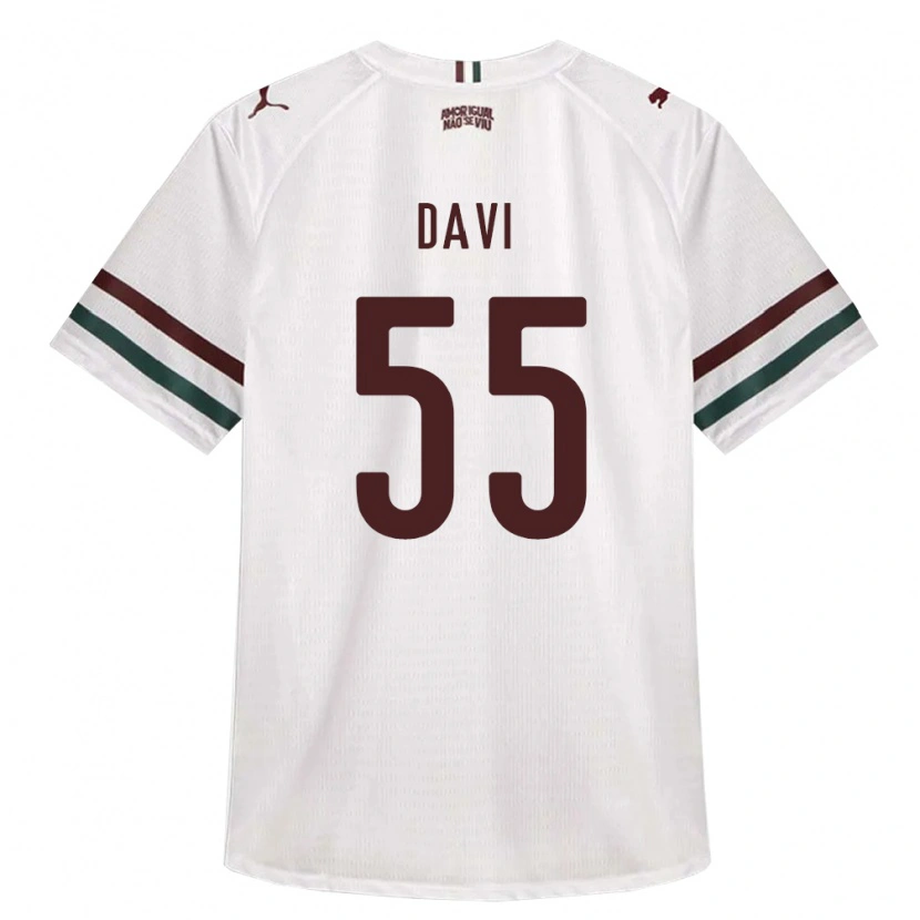 Danxen Børn Wallace Davi #55 Hvid Grøn Vinrød Udebane Spillertrøjer 2026/27 Trøje T-Shirt